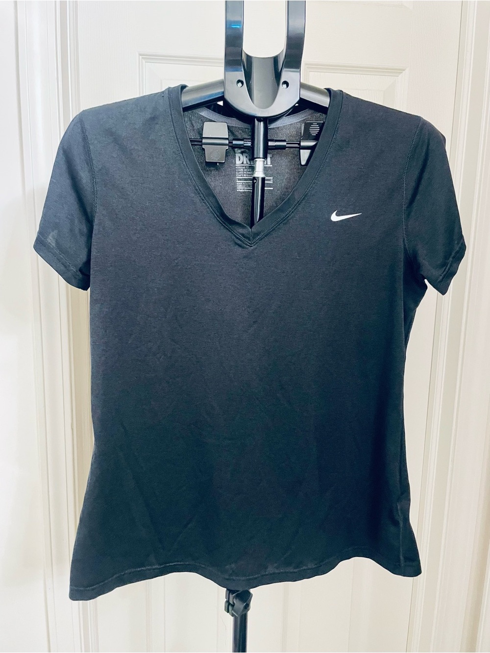 Nike Black V-Neck Short Sleeve Performance Tee